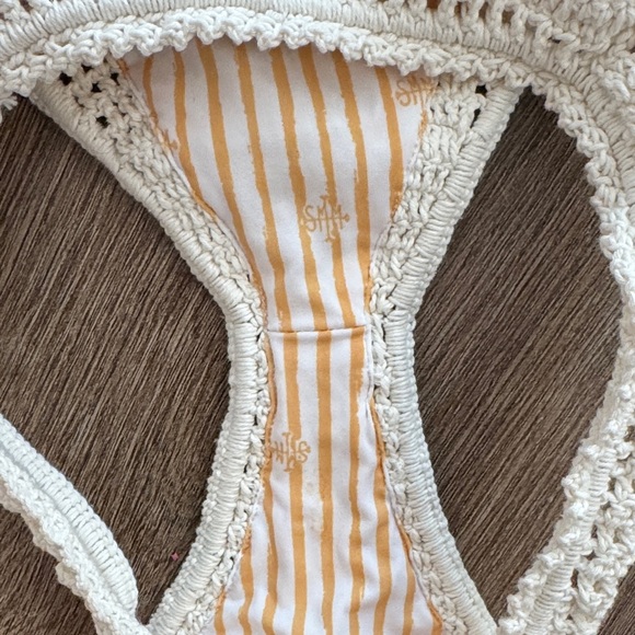 SHE MADE ME Cream Crochet Bikini - Picture 6 of 10